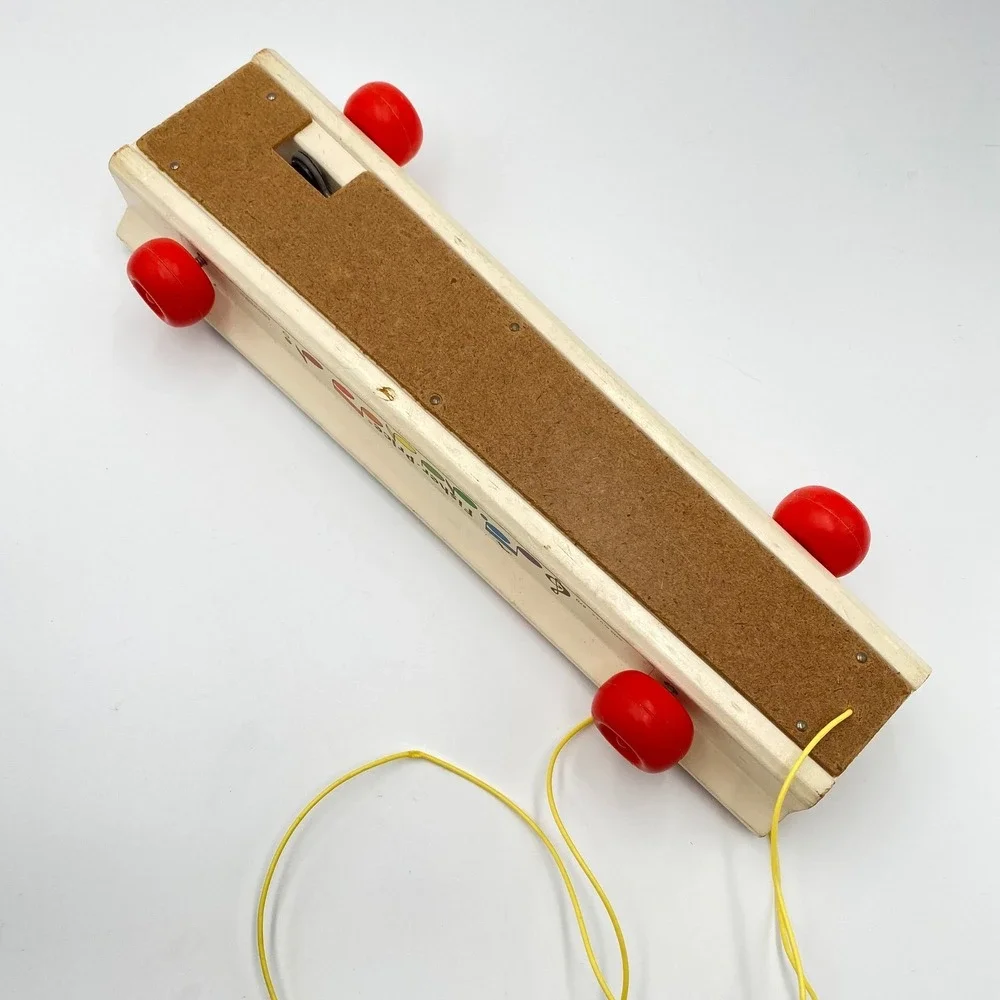 Vintage Fisher Price Wooden Pull Toy Xylophone 14
